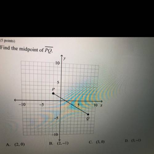 Find the midpoint of PQ.