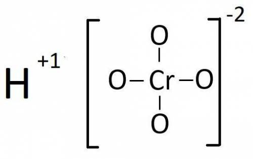 What is the correct name and formula for this acid?

H(CrO4)2 ; chromous acid
HCrO4 ; hydrogen chr