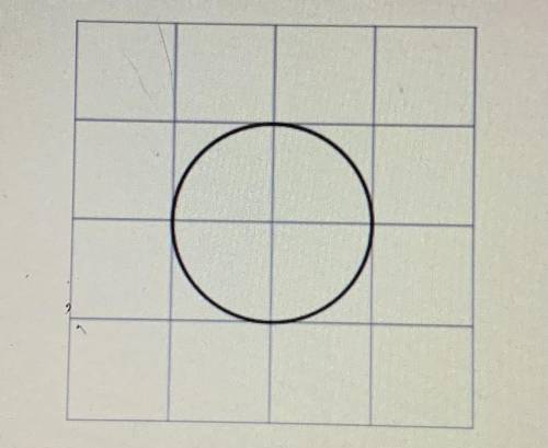 HELP PLEASE HELP

Here is a picture of a circle. Each square represents 1 square unit. 
Explain wh