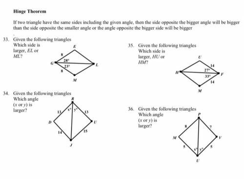 Please help me with the topic of Hinge Theorem