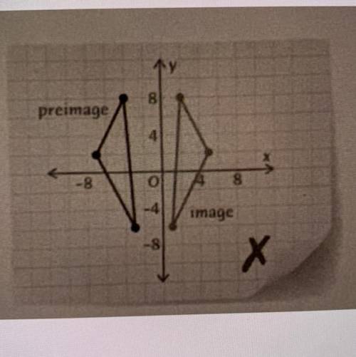 Kira said the image of the triangle was reflected around the line y = - 1. What mistake did Kira ma
