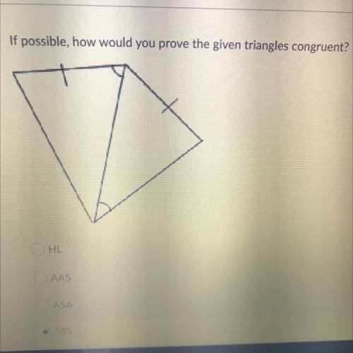 PLEASEEEER HELPPP!! 
If possible how would you prove that the given triangles congruent