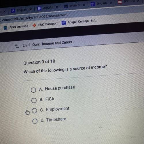 Which of the following is a source of income?