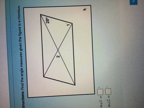 What are the angle measures given the figure is a rhombus??