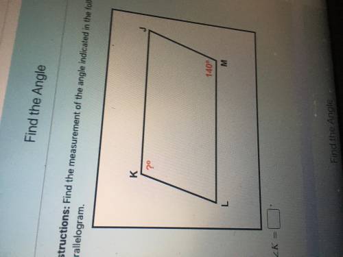 Find the measuremeant of the angle indicated??