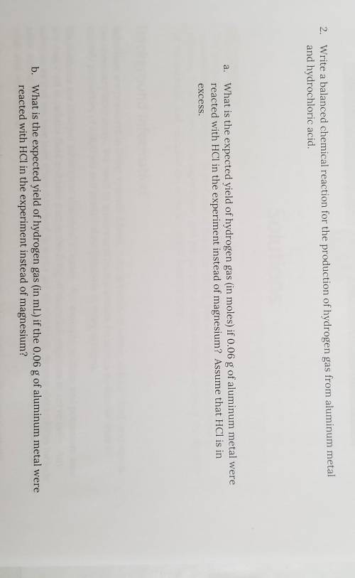 College Chem question. Having massive trouble understanding both questions.
