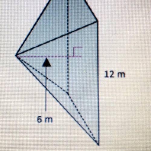 Find the surface area of the pyramid to the nearest whole number.

A) 240 m^2
B) 348 m^2
C) 204 m^