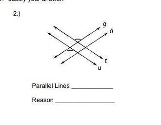 Which lines are parallel? Justify your answer.