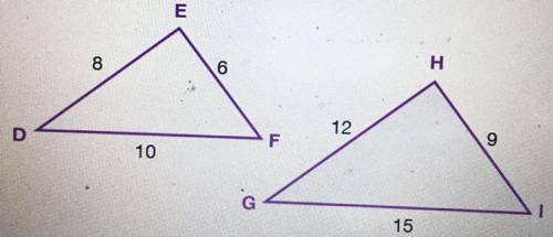 Need help ASAP! What similarity property, if any, can be used to show that the following two triang