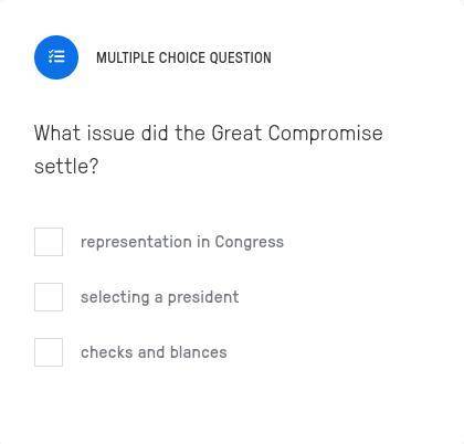 What issue did the Great Compromise settle?