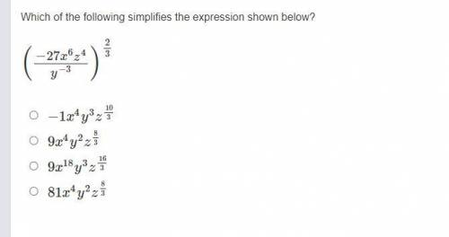 Which of the following simplifies the expression shown below?