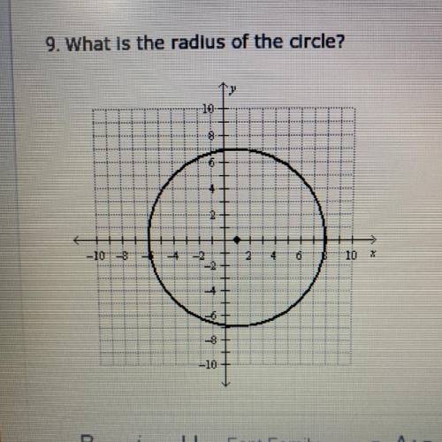 9.What is the radius of the circle?