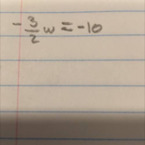 Solve for w and simplify the answer