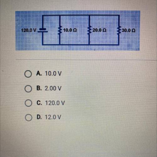 What is the voltage drop across the 10.0 Ω resistor?