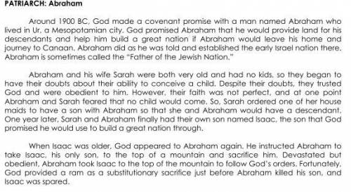 1. According to the FIRST paragraph of the text, what is Abraham sometimes called?
