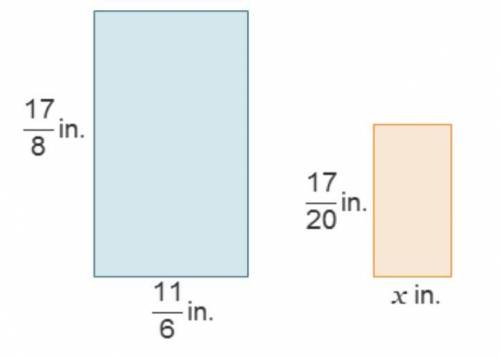 Consider the rectangle reduction.

What is the missing dimension of the reduced rectangle? 
11/5,
