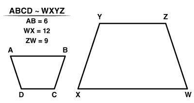 This is my last question pls help asap

Isosceles trapezoids ABCD and WXYZ are similar to each oth