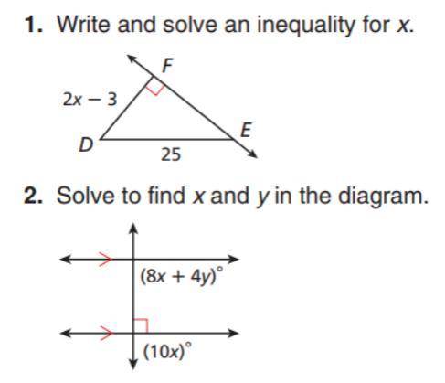 PLEASE HELP WITH NUMBER 1 I REALLY NEED IT
I'll give brainliest.
High school geometry