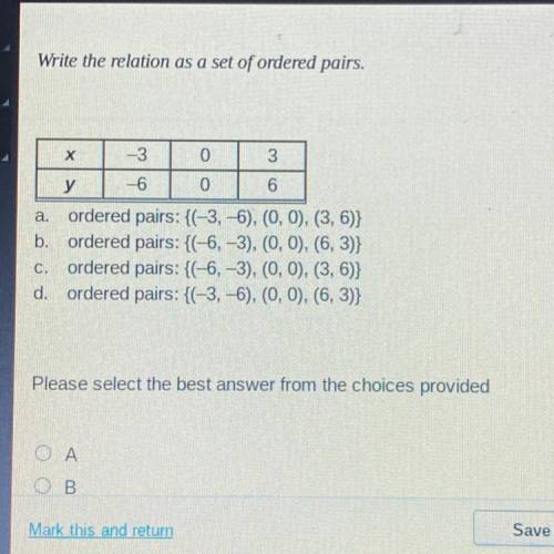 Write the relation as a set of ordered pairs.
Please help. Thank you.