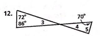 Find the measure of each numbered angle.