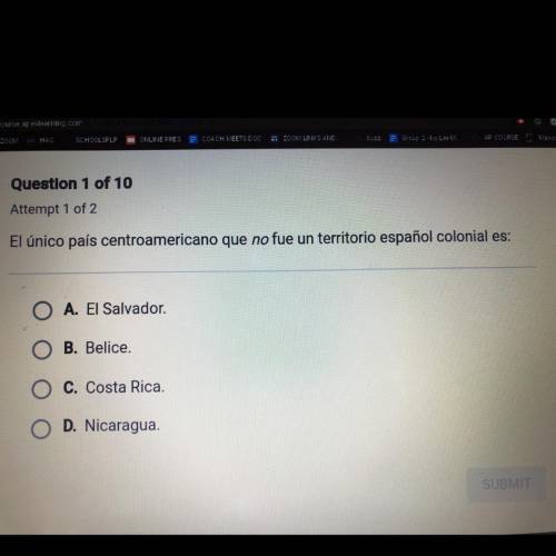 SPANISH TEST QUESTION