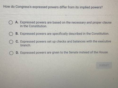 How do Congress’s expressed powers differ from its implied powers?