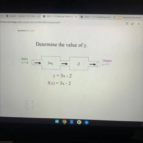 What’s the value of y ?