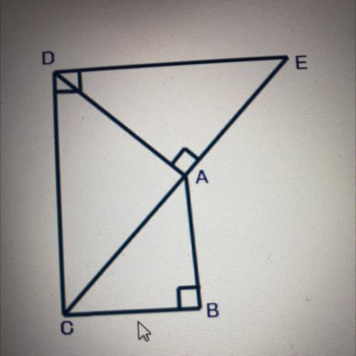 Which triangle is similar to triangle EAD? (6 points)

Triangle BAC
Triangle DAC
Triangle ABC
Tria