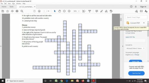 Can someone help me with this Jefferson Era Assignment Crossword puzzle?

Im not very good at cros