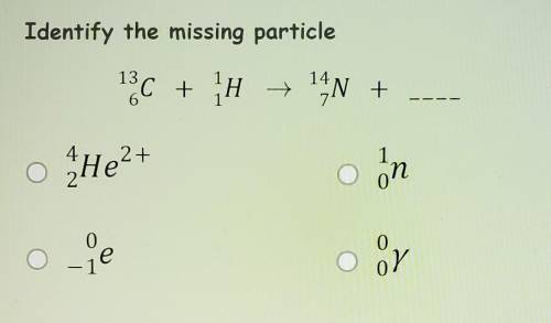 Identify the missing particle
