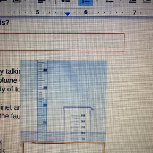What is the volume of the water in the graduated cylinder