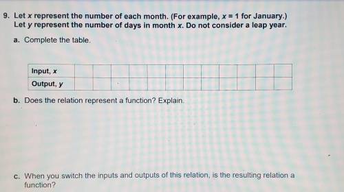 Let x represent the number of each month. (For example, x = 1 for January.) Let y represent the num