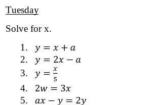 Need help with algebra. Solve #1 and explain how you got your answer.