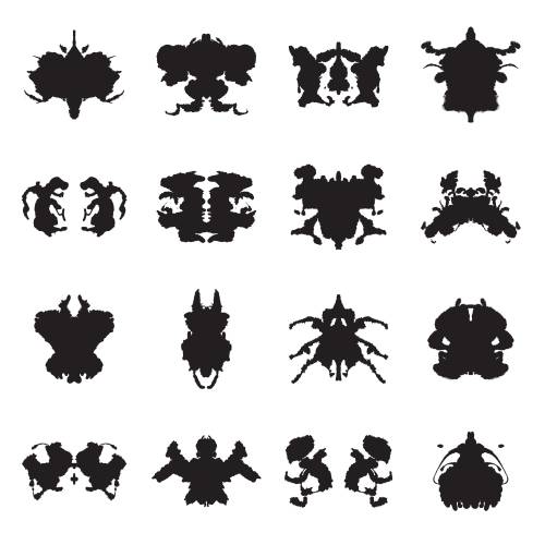 What are your mathematical impressions of the inkblots shown in the picture above?