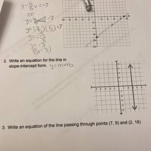 Show all work for the #2 question in the image above
