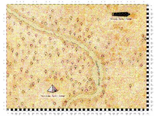 Which battle location is illustrated by this map?

a.The Battle of Gonzales
b.The Battle of Béxar