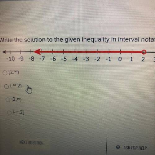 Write the solution to the given inequality in interval notation