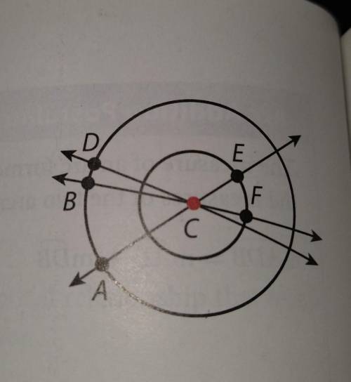 4. If mÉF = 45° and mZACD = 56°, determine mBD using the appropriate theorems and postulates. AE, B