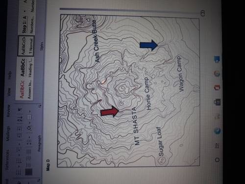 This is the last Question today I promise!!!

1. How do you know that the landform indicated by th