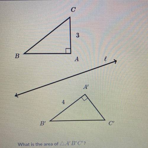 What is the area of AA'B'C'?