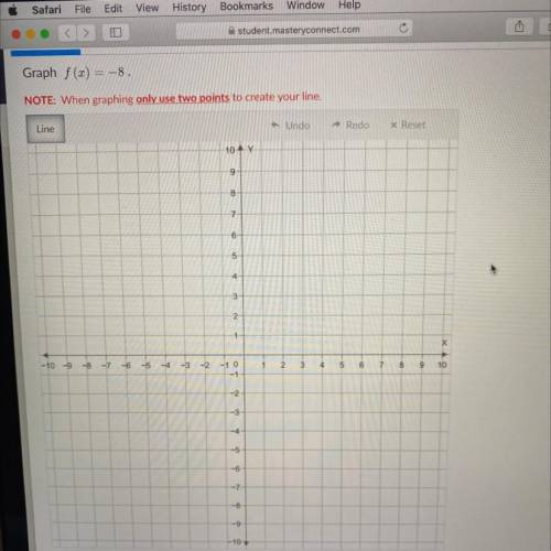 Graph f(x) = -8.
PLEASE SOMEONE HELP!!