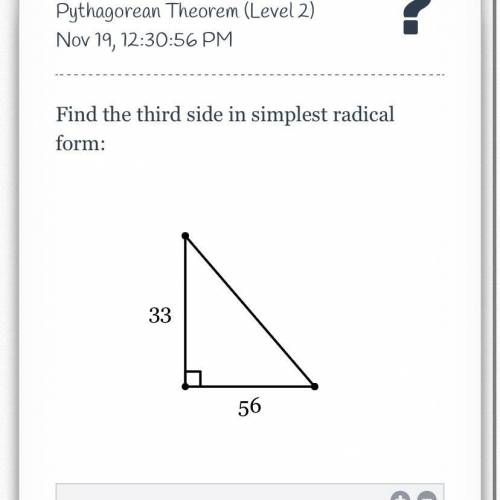 Pythagorean theorem level two deltamath. help asap!!
