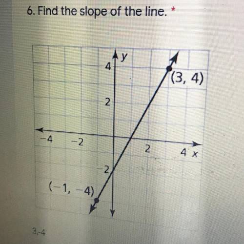 Using the graph from question 6. rename one point on the line (x,y) and

give an equation for the