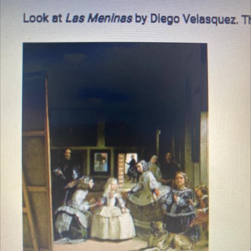 Look at Las Meninas by Diego Velasquez. The composition has the effect of: