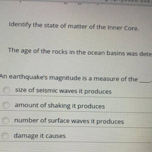 An earthquake is a measure of the
