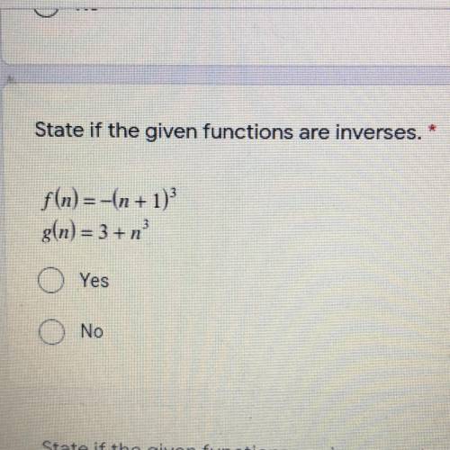 State if the given functions are functions