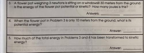 How much of the total energy in Problem 3 and 4 has been transformed to kinetic energy?