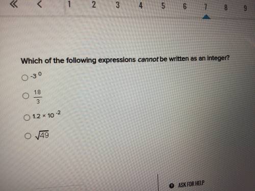 Witch of the following expressions cannot be written as an integer?