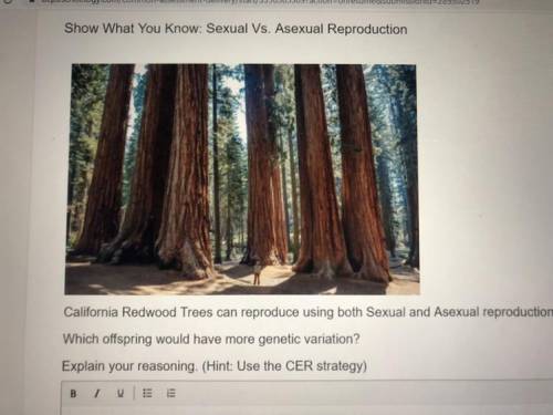 Giving brainiest

CALIFORNIA Redwood trees can reproduce using both sexual and Asexual reproductio