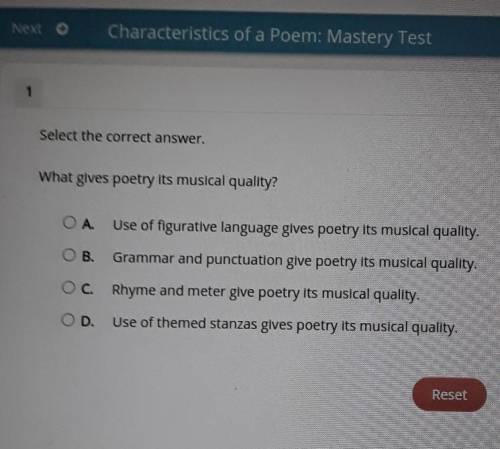 What Gives poetry its musical quality?
